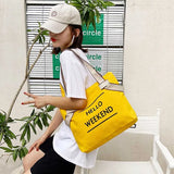 Canvas Women Shoulder Bag Large Capacity Tote Bag Solid Crossbody Bag