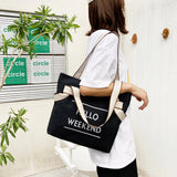 Canvas Women Shoulder Bag Large Capacity Tote Bag Solid Crossbody Bag