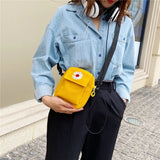 Canvas Women Small Crossbody Bag Casual Student Girls Messenger Bags