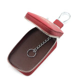 Cat Printed Leather Car Key Bag Zipper Holder Cover