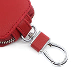 Cat Printed Leather Car Key Bag Zipper Holder Cover