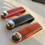 Leather Car Key Pouch Bag Holder Chain Wallet Organizer