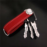 Leather Car Key Pouch Bag Holder Chain Wallet Organizer