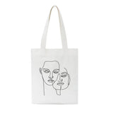 Cartoon Abstract Canvas Women Large Capacity Casual Printing Shoulder Bag