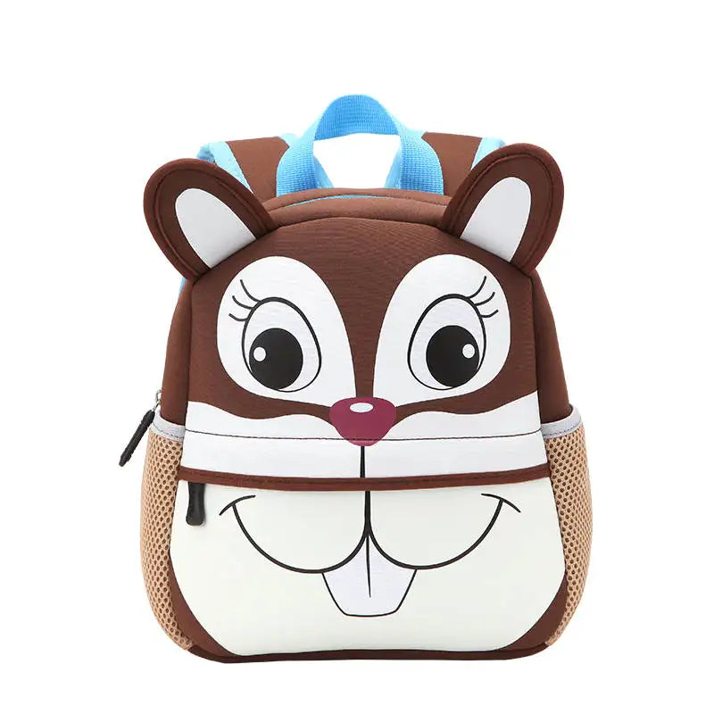 3D Animal Kids School Bag for Girls Boys, Cartoon Dog Monkey Backpack