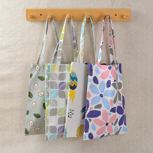 Cartoon Cotton Linen Shoulder Bags Shopping Bags Outdoor Canvas