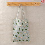 Cartoon Cotton Linen Shoulder Bags Shopping Bags Outdoor Canvas
