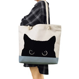 Pet Cat Prints Ladies Rope Handbags Eco Reusable Shopping Bags for Groceries