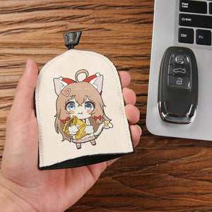 Canvas Women's Wallet Cartoon Key Case Bag