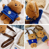 Bear Crossbody Bag Plush Toy Girls Toys Girls Mobile Phone Bag