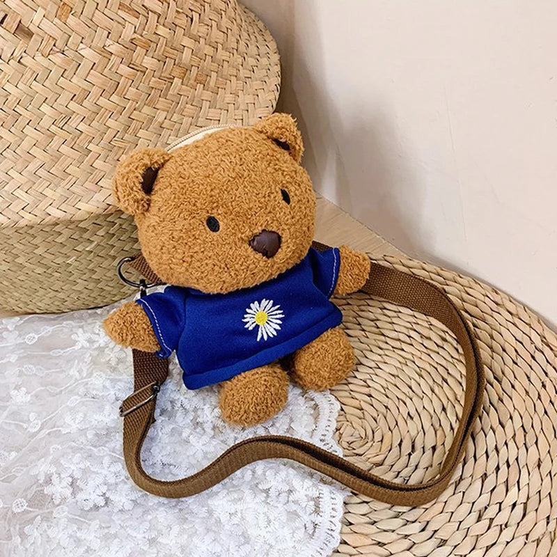 Bear Crossbody Bag Plush Toy Girls Toys Girls Mobile Phone Bag