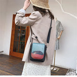 Retro Cartoon Small Square Bag Phone Pouch