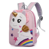 Unicorn Kids School Bag for Girls Waterproof Nylon Children School Backpack