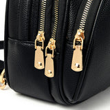 Durable Small Leather Backpack for Women