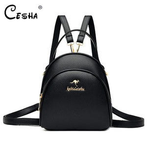 Durable Small Leather Backpack for Women