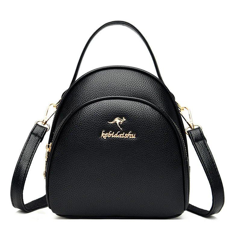 Durable Small Leather Backpack for Women