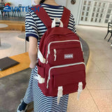 Casual Student School Backpack Lightweight Large Capacity Rucksack