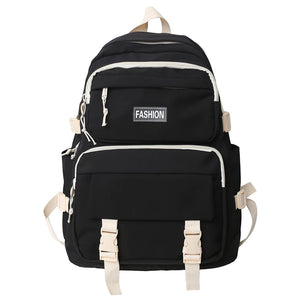 Casual Student School Backpack Lightweight Large Capacity Rucksack