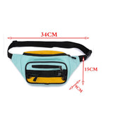 Canvas Sports Shoulder Bag Girl Waist Pack Handbag Chest Bag Purse Clutch
