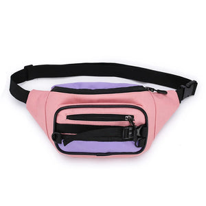 Canvas Sports Shoulder Bag Girl Waist Pack Handbag Chest Bag Purse Clutch