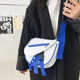 Casual Contrast Shoulder Bag Nylon Chain Women's Handbag