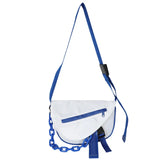 Casual Contrast Shoulder Bag Nylon Chain Women's Handbag