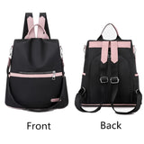 Pink Female Oxford Backpack Waterproof Teenagers Girls Packbag