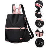 Pink Female Oxford Backpack Waterproof Teenagers Girls Packbag