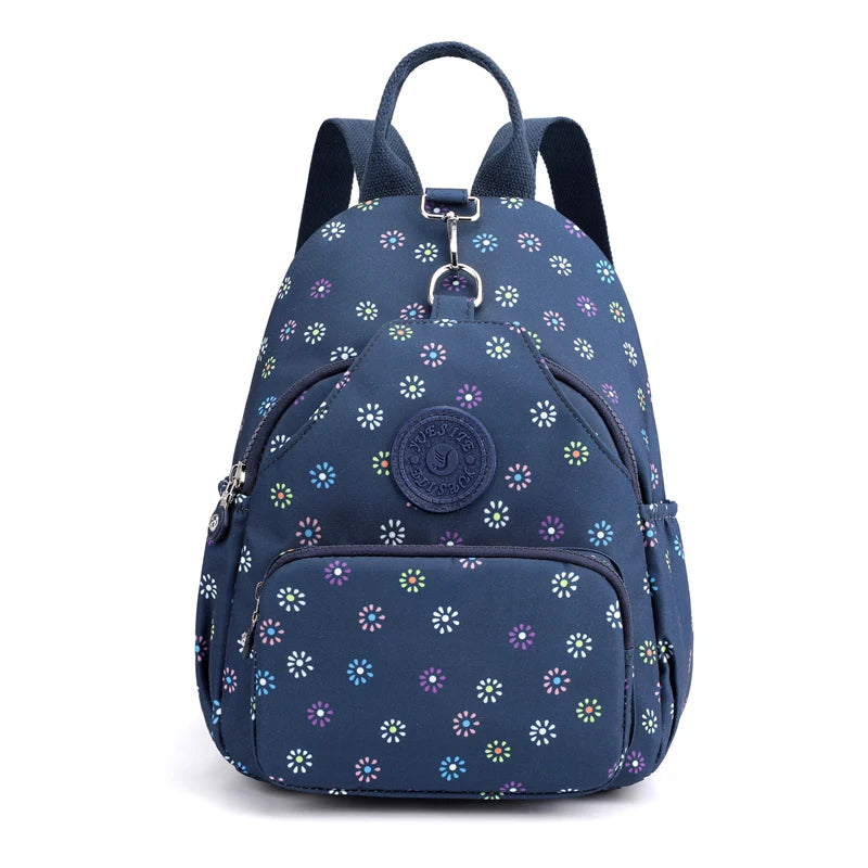 Casual Floral Plants Female Oxford Backpack Waterproof Girls Student School Bag