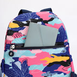 Casual Floral Plants Female Oxford Backpack Waterproof Girls Student School Bag