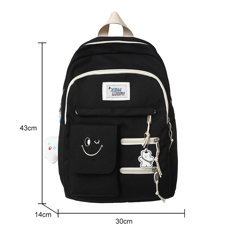 Casual Ladies Bookbags Hit Travel Book Backpack College Backpack Large Capacity