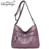 Casual Ladies Shoulder Bags High Leather Handbag Messenger Bags for Women Purses