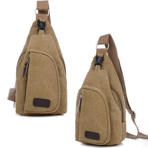 Casual Outdoor Shoulder Bag Sling Chest Pack Canvas Sports Travel Crossbody Mult
