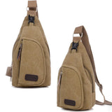 Casual Outdoor Shoulder Bag Sling Chest Pack Canvas Sports Travel Crossbody Mult