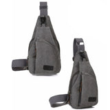 Casual Outdoor Shoulder Bag Sling Chest Pack Canvas Sports Travel Crossbody Mult
