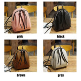 Casual PU Leather Mini Backpack for Traveling and School
