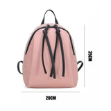 Casual PU Leather Mini Backpack for Traveling and School