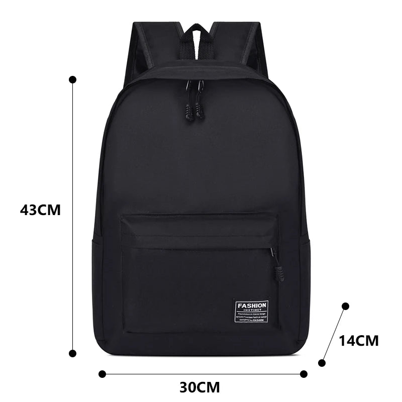 Canvas Fabric School Backpack Large Capacity Waterproof Travel Laptop Bag