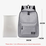 Canvas Fabric School Backpack Large Capacity Waterproof Travel Laptop Bag