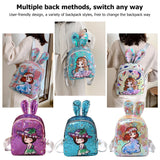 Casual Sequins Cartoon Backpacks Female LED Light Shoulders Schoolbags