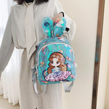 Casual Sequins Cartoon Backpacks Female LED Light Shoulders Schoolbags