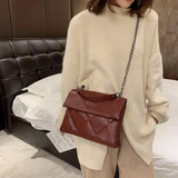 Casual Envelope Bag Multi-Layer Solid Leather Shoulder Messenger Bag
