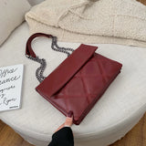 Casual Envelope Bag Multi-Layer Solid Leather Shoulder Messenger Bag