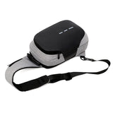 Men's Casual Nylon Chest Bag USB Charging Anti-Theft Waterproof