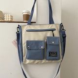 Casual Student Canvas Shoulder Bags Large Capacity Book Handbag Crossbody Purse