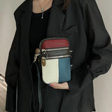Casual Sling Panelled Purses And Handbags Women Leather Girl Vintage