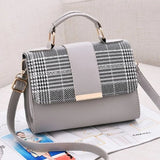 Casual Vintage Leather Sling Panelled Purse Shoulder Bag