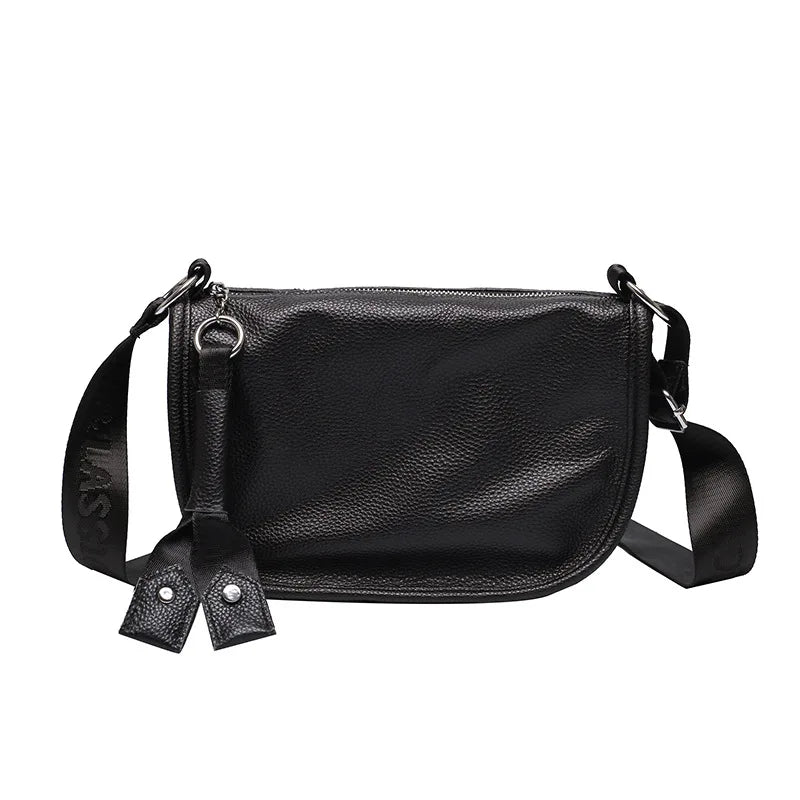 Vintage Tassel Leather Saddle Shoulder Bag