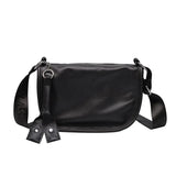 Vintage Tassel Leather Saddle Shoulder Bag