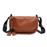 Vintage Tassel Leather Saddle Shoulder Bag